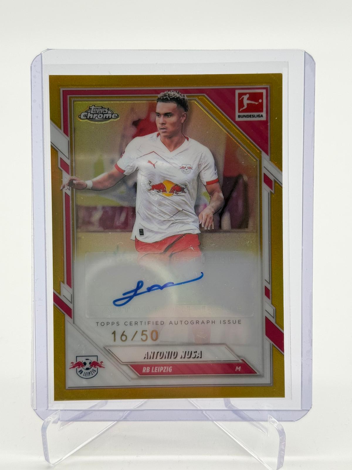 2026 Topps Chrome Bundesliga Antonio Nusa Autogramm 16/50