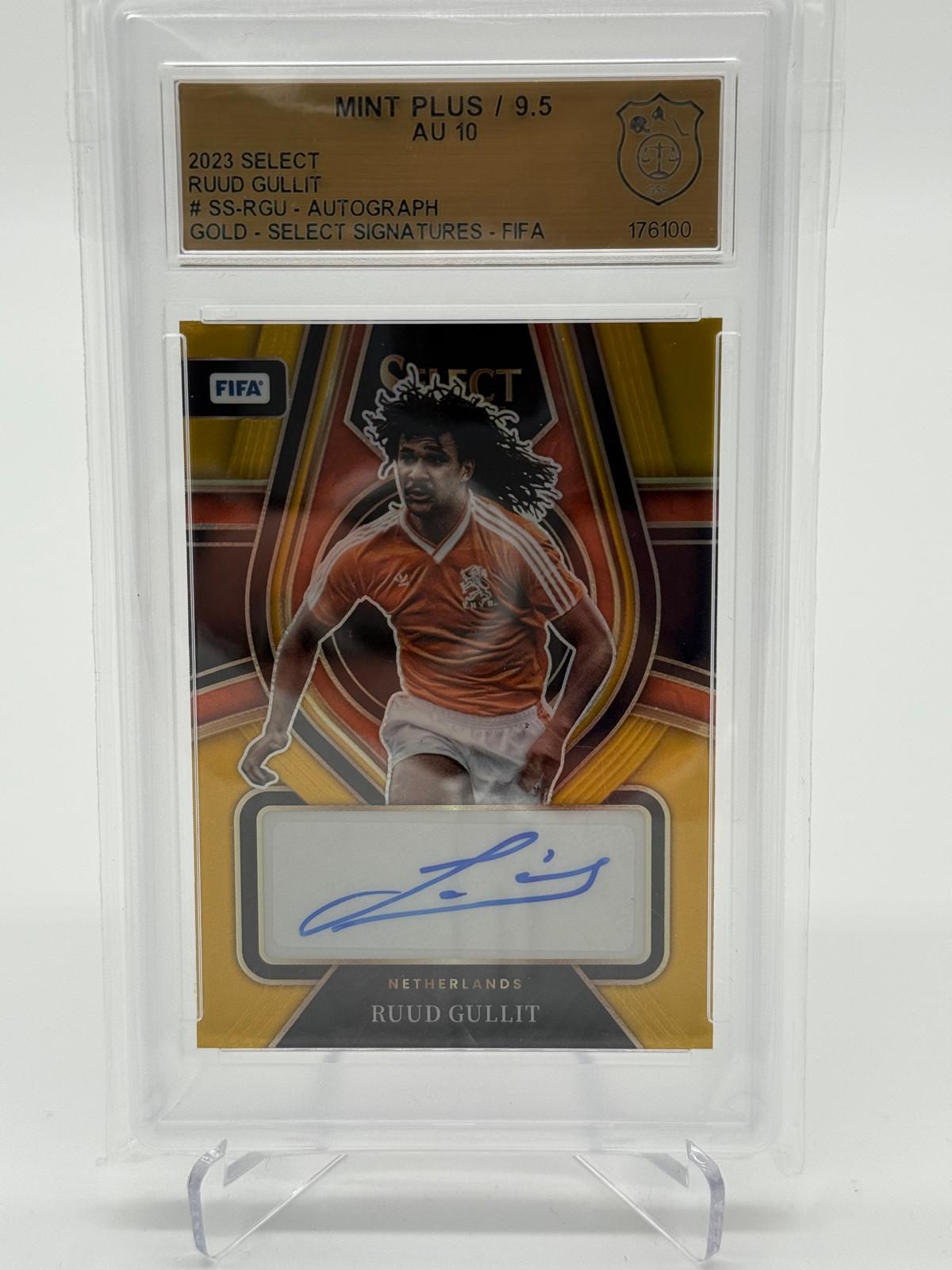 2022-23 Panini Select Ruud Gullit Auto Gold /10 GSG 9,5