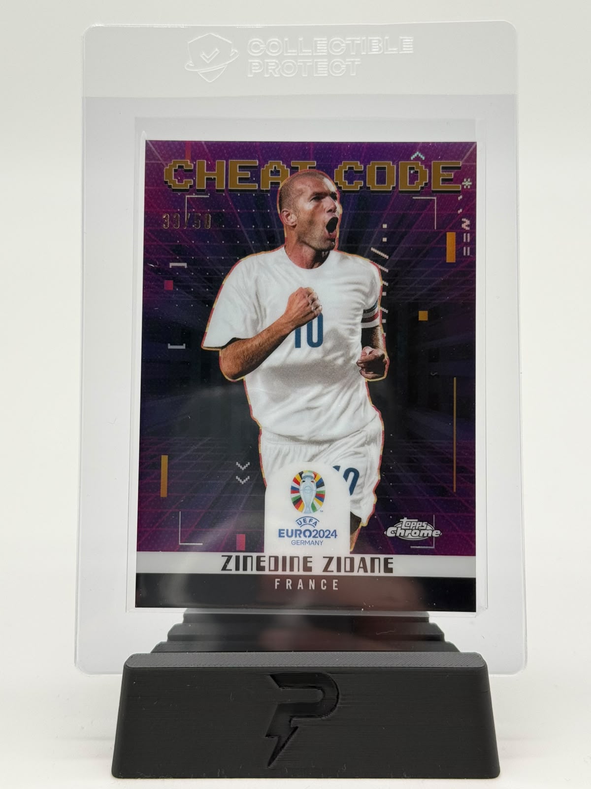 2024 Topps Chrome UEFA Zinedine Zidane Cheat Code 33/50