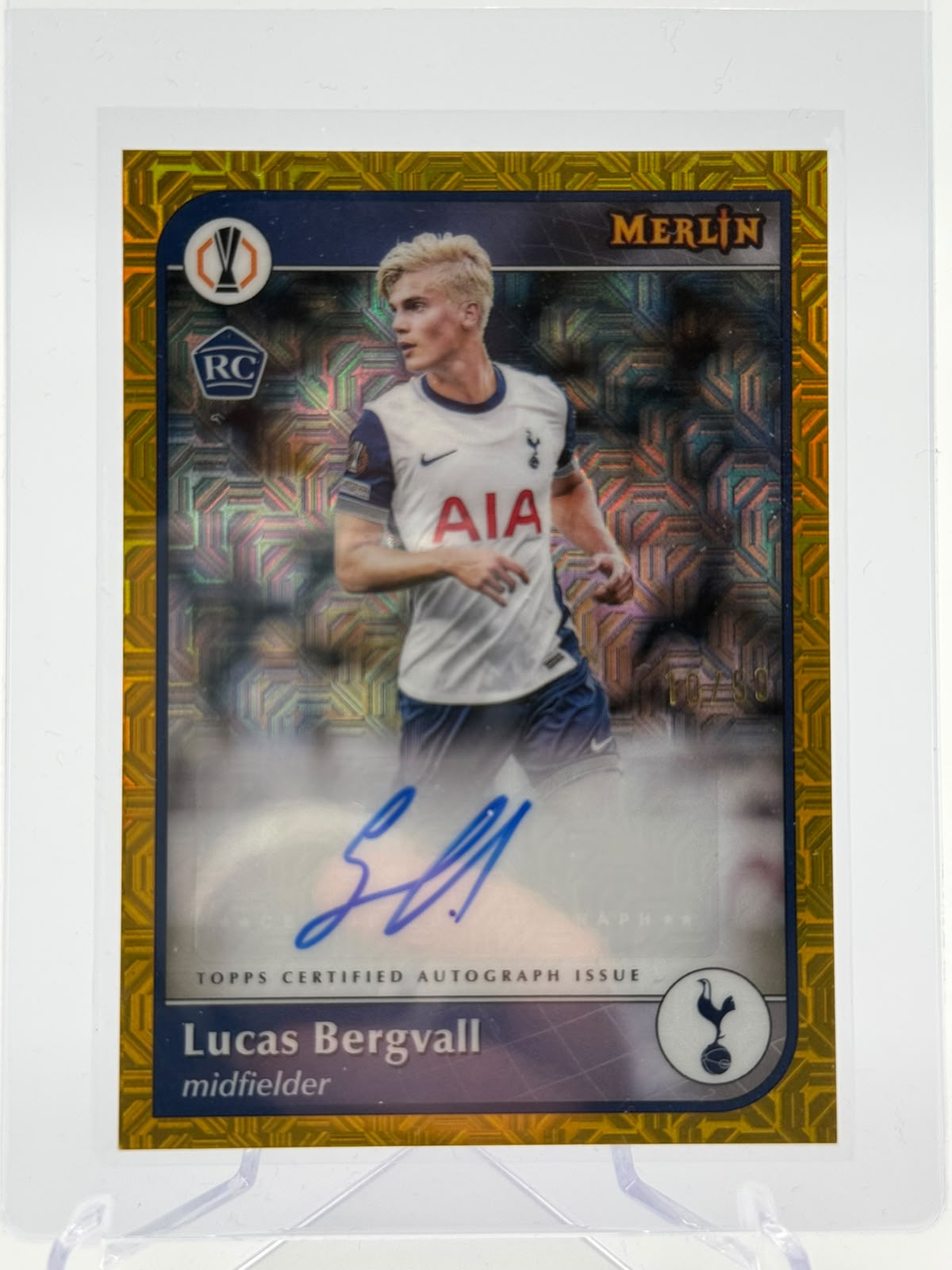 2025 Topps Merlin UCC Mojo Lucas Bergvall Auto 10/50