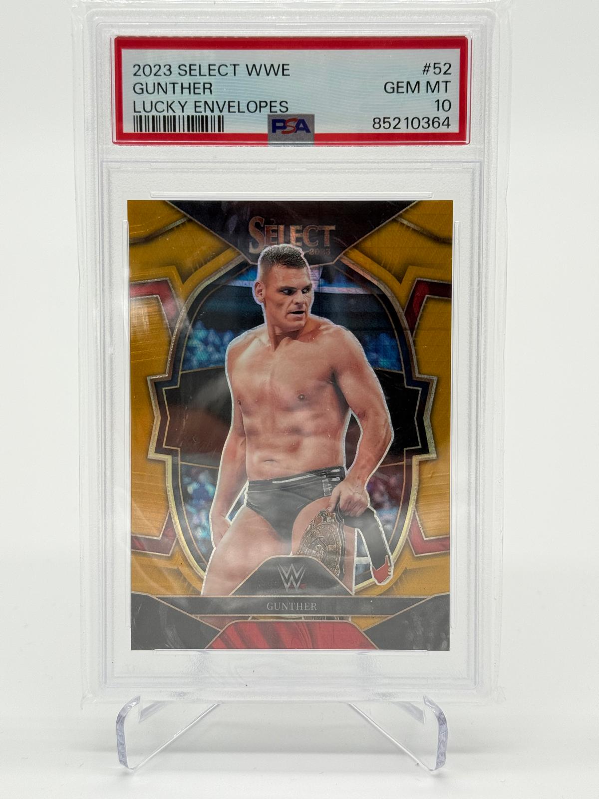 2023 Panini Select WWE Gunther Lucky Envelopes 8/8 PSA 10 SSP