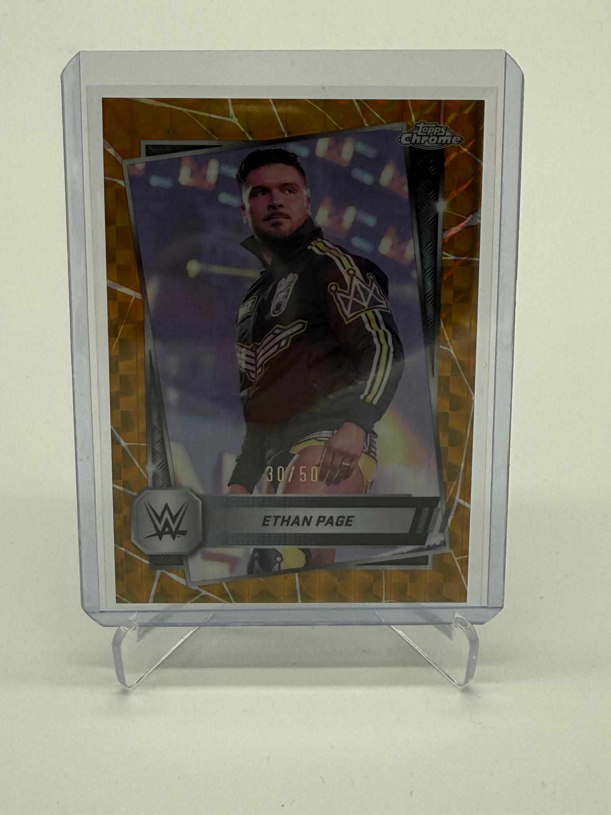 2025 Topps Chrome WWE Ethan Page Gold Geometric /50