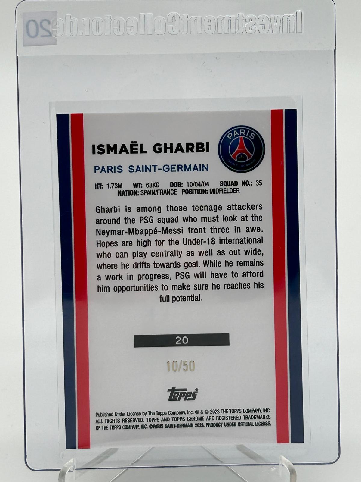 2023 Topps Chrome PSG Team Set - Ismael Gharbi /50