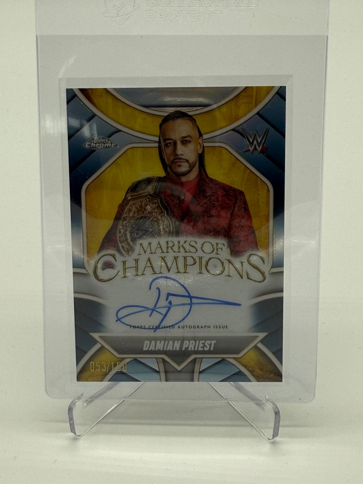 2025 Topps Chrome WWE Damian Priest Auto /150 Marks of Champions