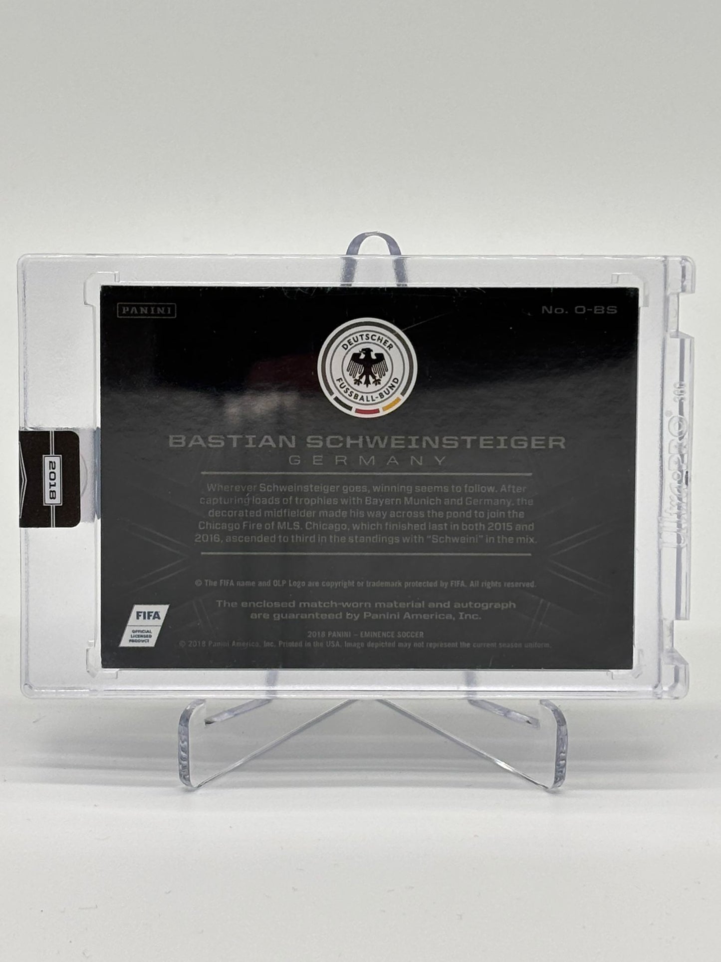 2018 Panini Eminence Bastian Schweinsteiger Optimum Patch Auto /10