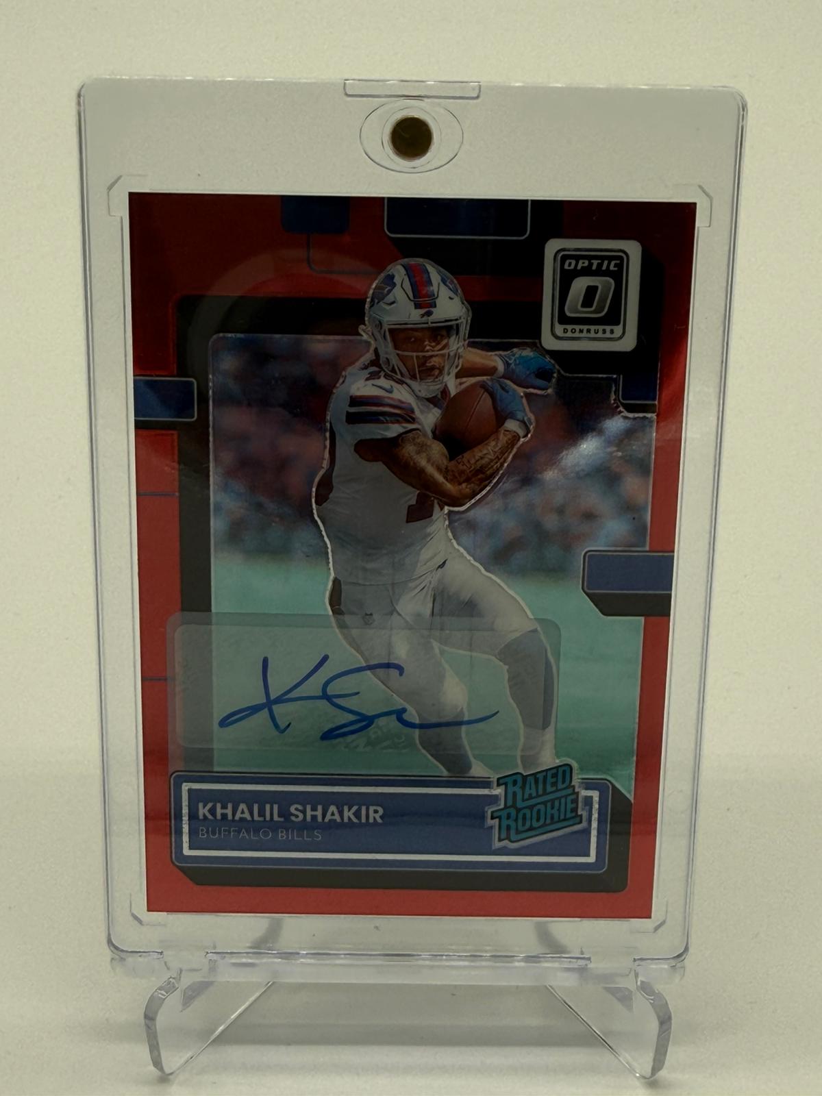 2022 Donruss Optic Khalil Shakir Red Stars Asia Tmall Rated Rookie Auto 06/11