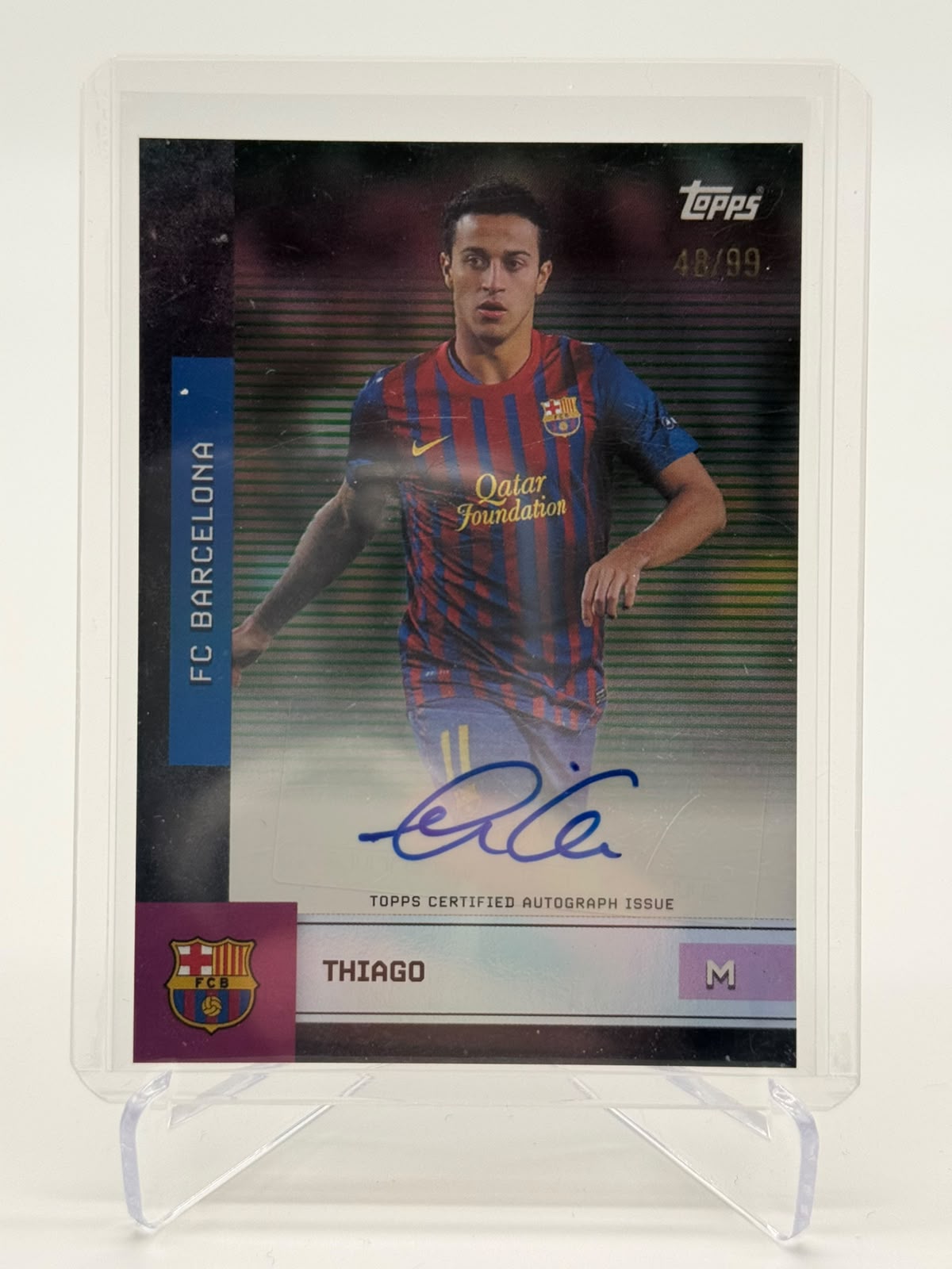 2025 Topps FC Barcelona Teamset Thiago AUTO 48/99