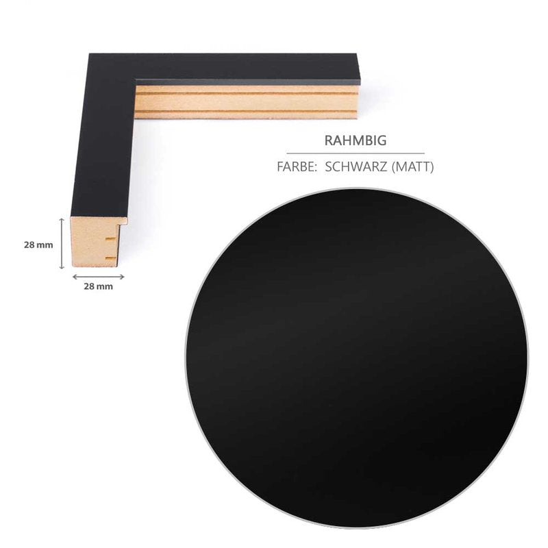 Trikot Rahmen Schwarz 50 x 70 cm
