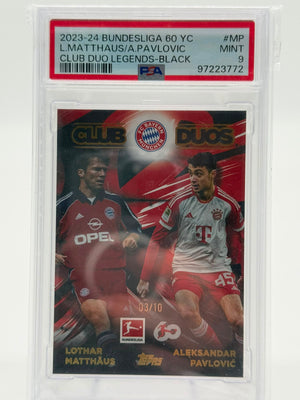 2023-24 Topps Bundesliga 60 Jahre Matthaus/Pavlovic DUOS 03/10 PSA 9