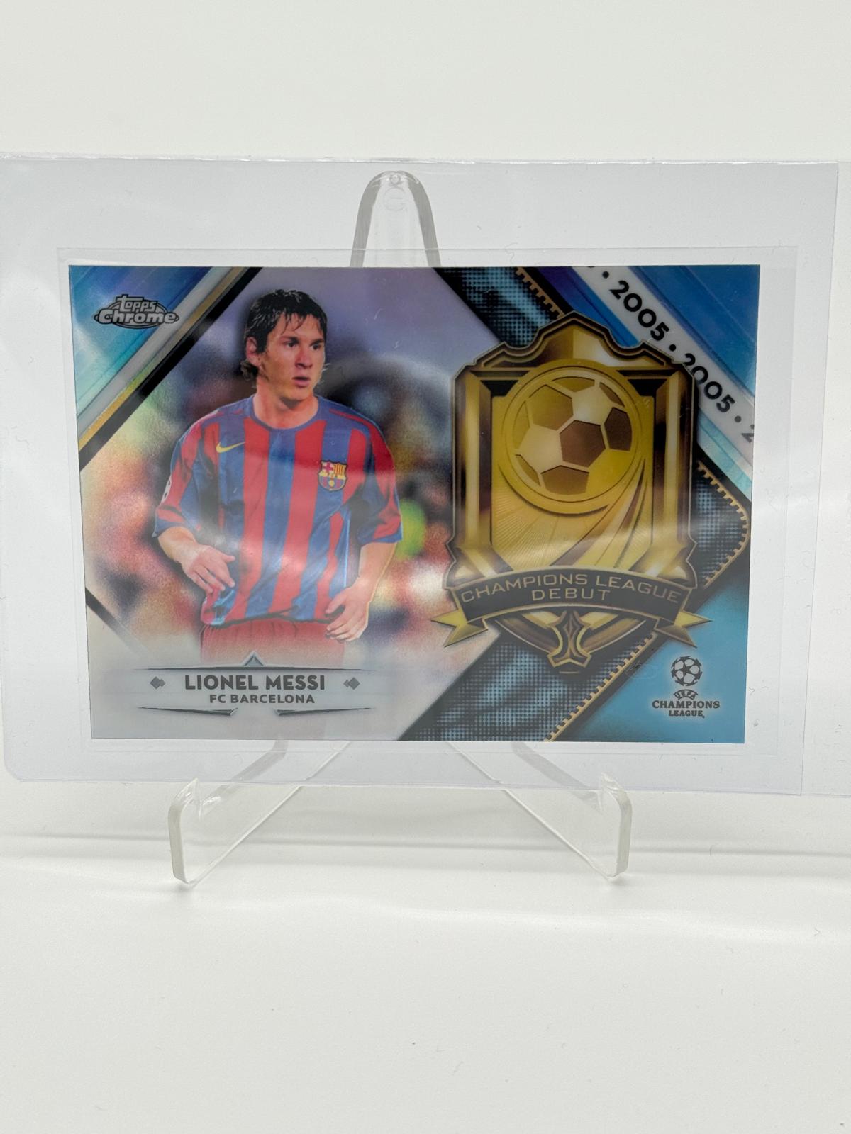 2018-19 Topps Chrome UCL Lionel Messi UCL Debut