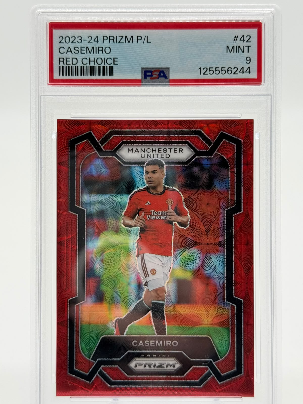 2023/24 Panini Prizm Red Choice Casemiro 17/30
