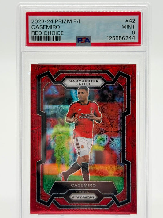 2023/24 Panini Prizm Red Choice Casemiro 17/30