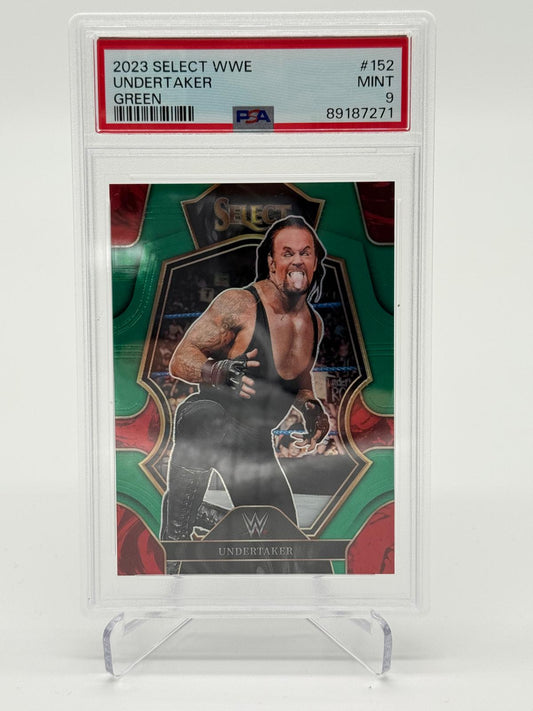 2023 Panini Select WWE Undertaker Green Prizm 2/5 PSA 9