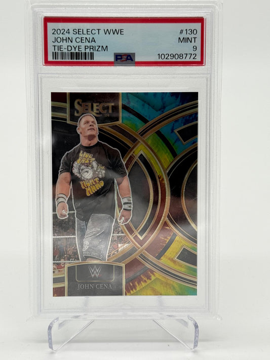 2024 Panini Select WWE John Cena Tie-Dye Prizm 23/25 PSA 9