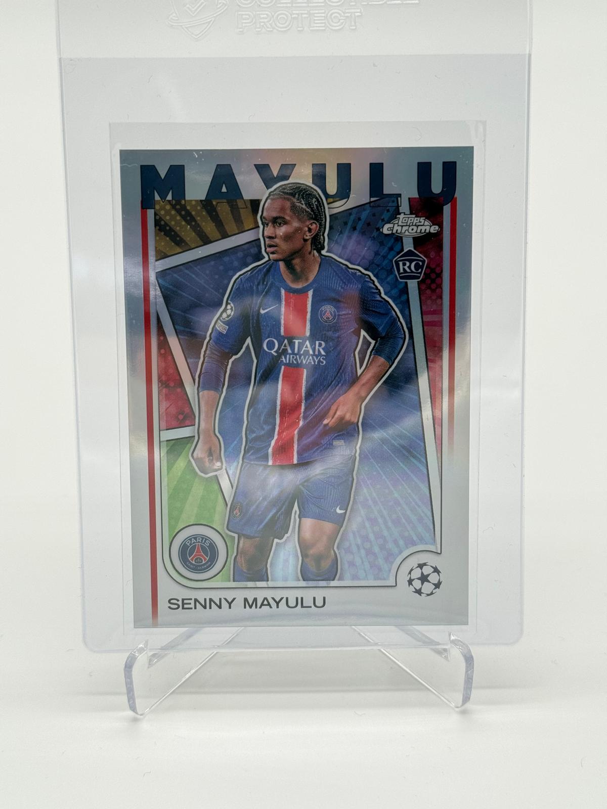 2024-25 Topps Chrome UCC Senny Mayulu RC Hero Variation SSP