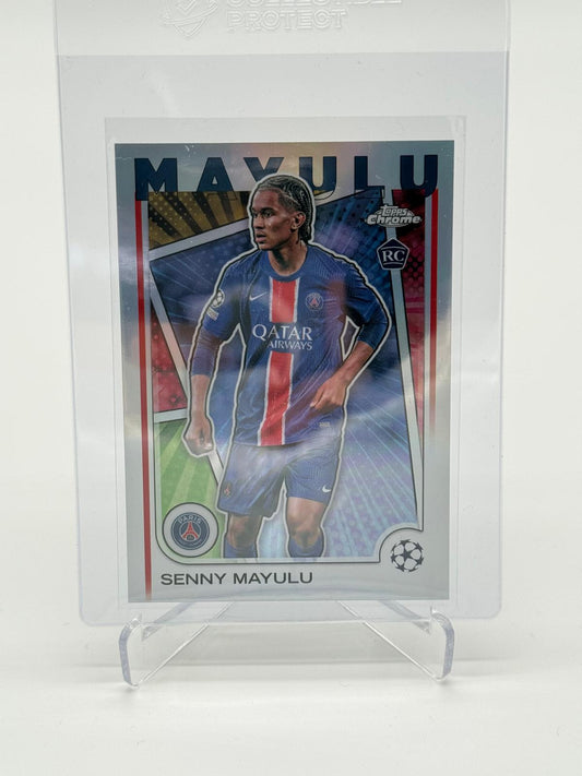 2024-25 Topps Chrome UCC Senny Mayulu RC Hero Variation SSP
