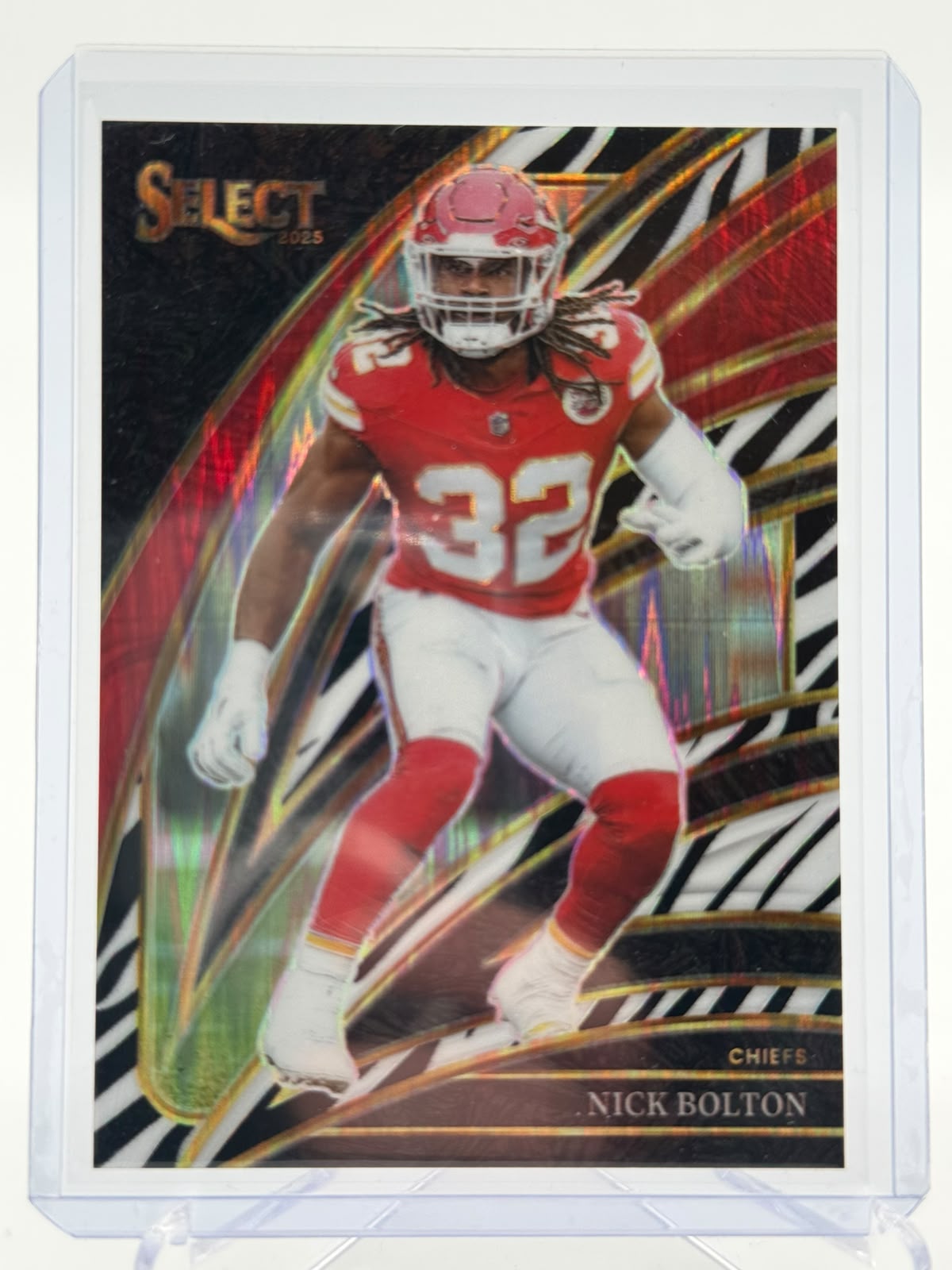 2025 Panini Select Football Nick Bolton Zebra Prizm
