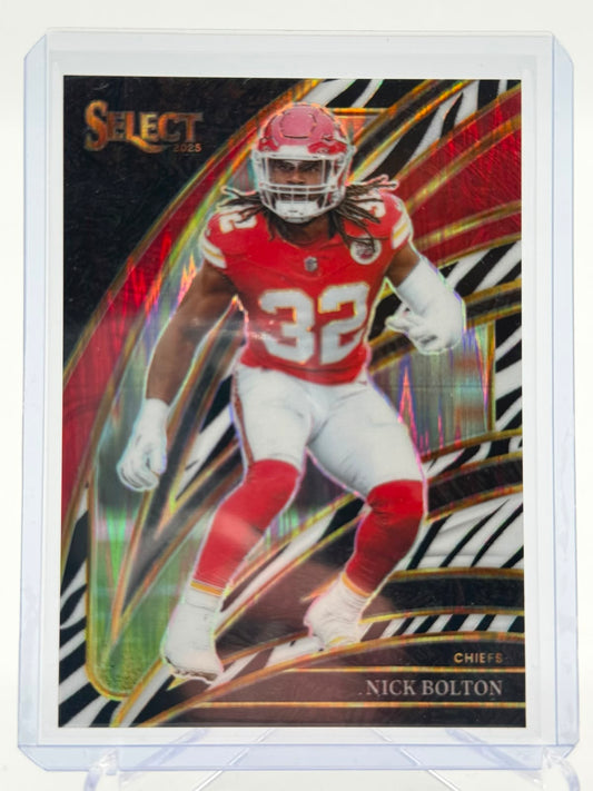 2025 Panini Select Football Nick Bolton Zebra Prizm