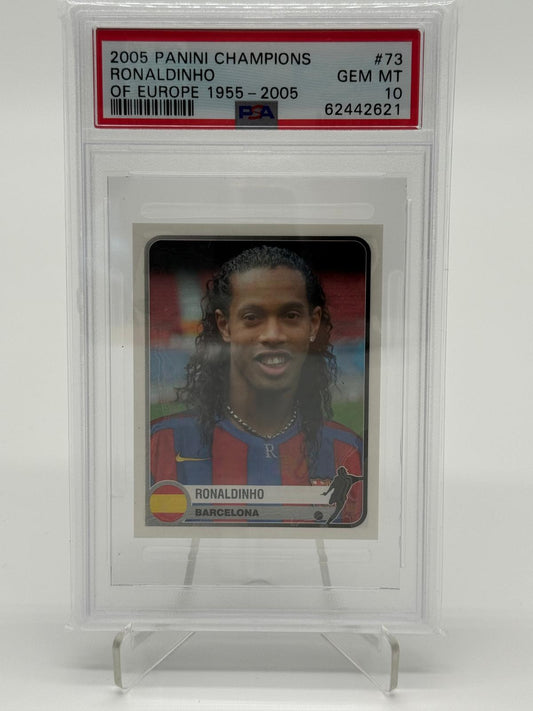 2005 Panni Champions Ronaldinho Of Europe 1955-2005 PSA 10