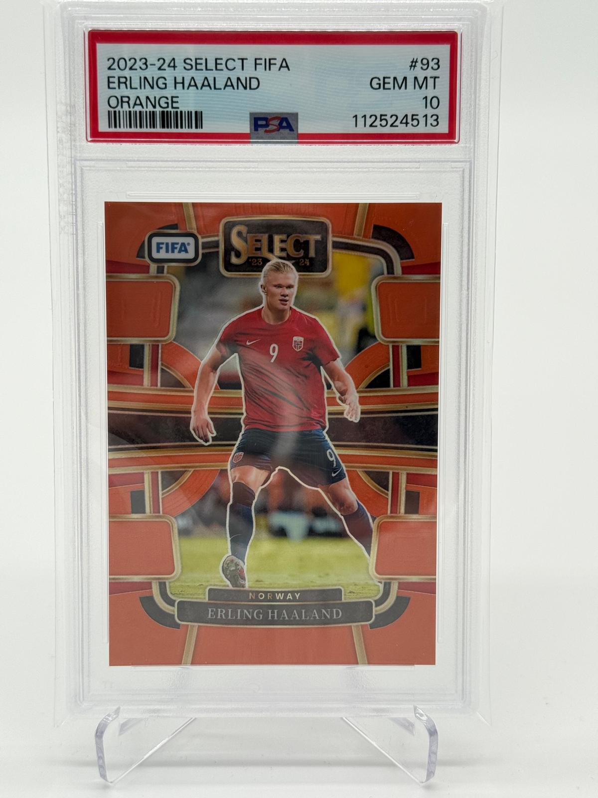 2023-24 Panini Select Fifa Erling Haaland /49 PSA 10