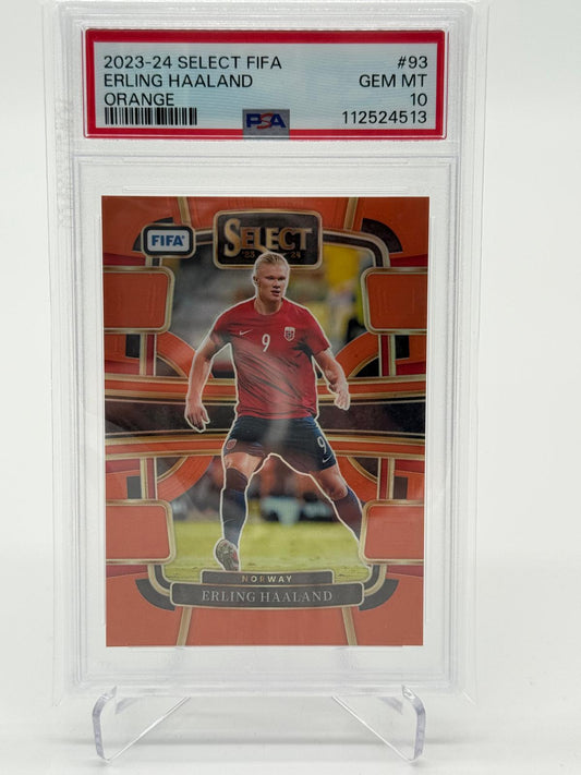 2023-24 Panini Select Fifa Erling Haaland /49 PSA 10