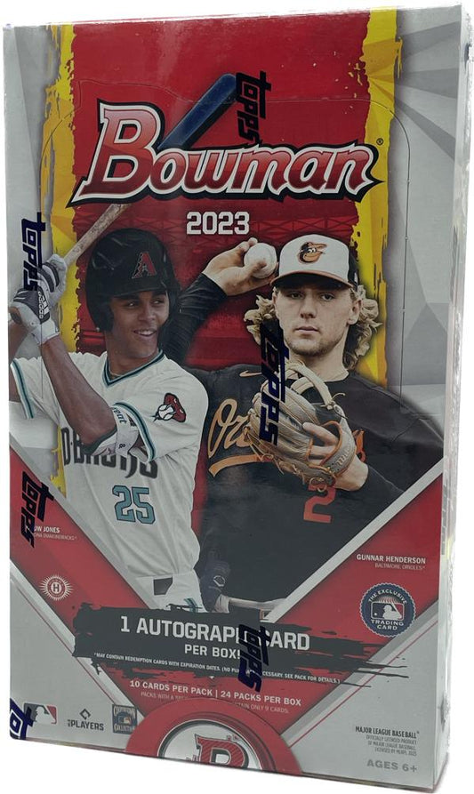 1x EINZELPACK - TOPPS 2023 Bowman Baseball Hobby Box