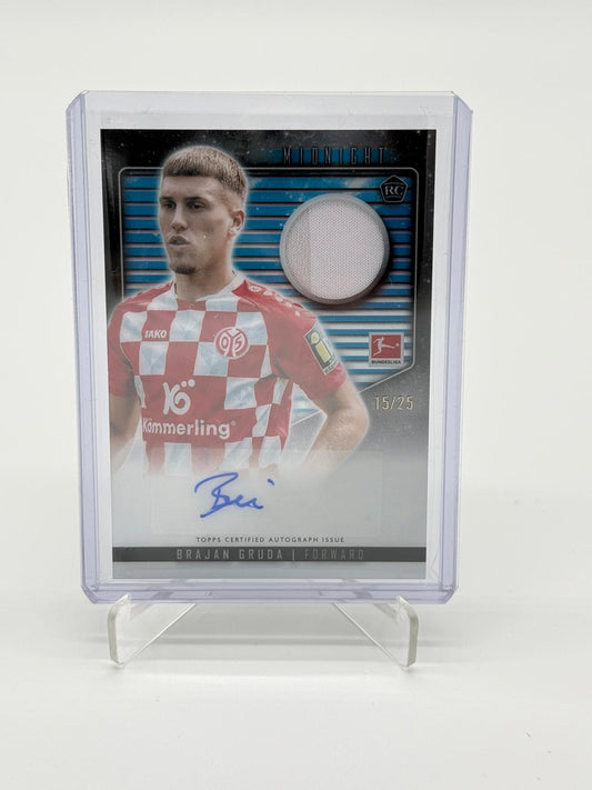 2024 Topps Midnight Bundesliga Brajan Gruda RC Patch Auto /25