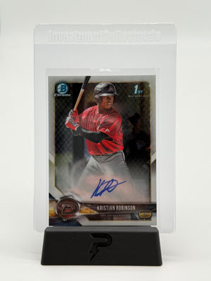 2018 Topps Chrome Bowman Baseball Kristian Robinson Auto