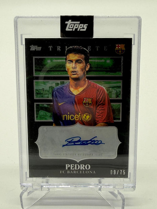 2024 Topps Fc Barcelona Triplete Pedro Auto 09/75