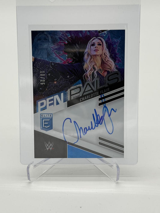 2023 Panini Donruss Elite Charlotte Flair Pen Pals On Card Auto 10/25