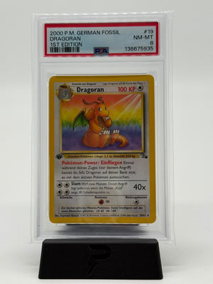 2000 Pokemon German Fossil Dragoran #8 PSA 8