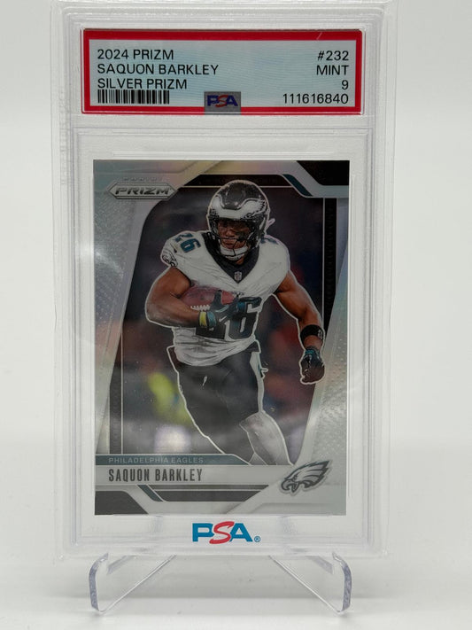 2024 Panini Prizm Saquon Barkley Silver Prizm PSA 9