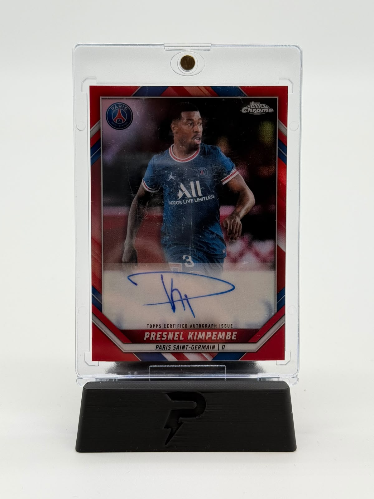 2022 Topps Chrome Paris St-Germain Presnel Kimpembe On Card Auto 4/5