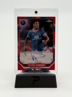 2022 Topps Chrome Paris St-Germain Presnel Kimpembe On Card Auto 4/5