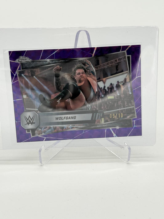 2025 Topps Chrome WWE Wolfgang Purple Geometric /10