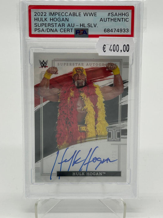 2022 Panini Impeccable WWE Hulk Hogan Superstar on Card Auto /25 PSA AUTH
