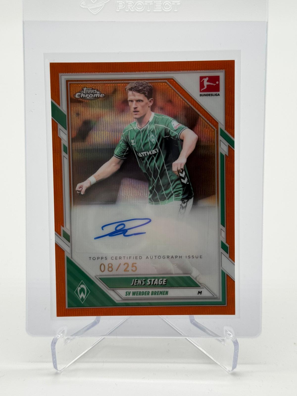 2026 Topps Bundesliga Chrome Jens Stage Autogramm 08/25