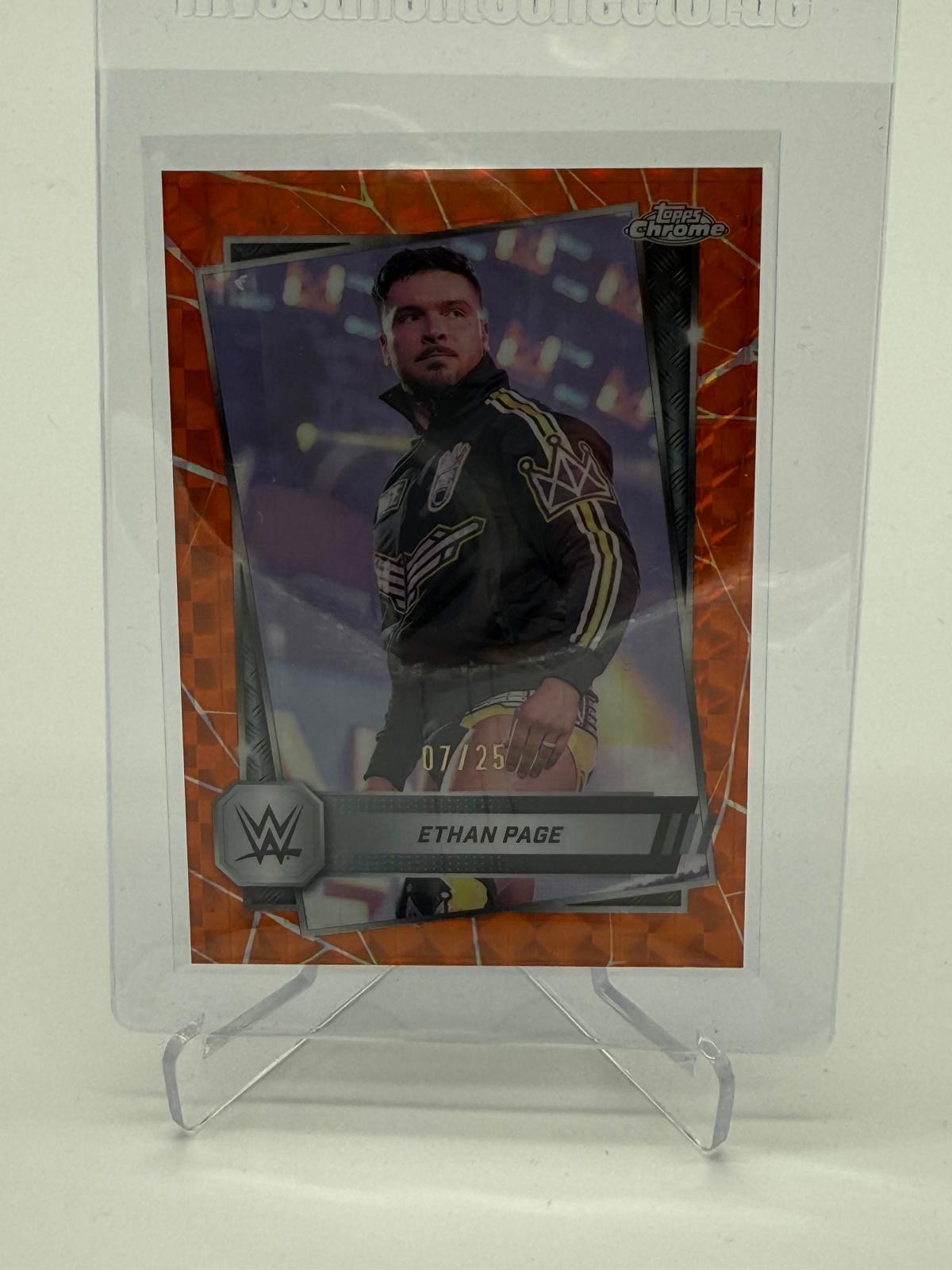 2025 Topps Chrome WWE Ethan Page Orange Geometric /25