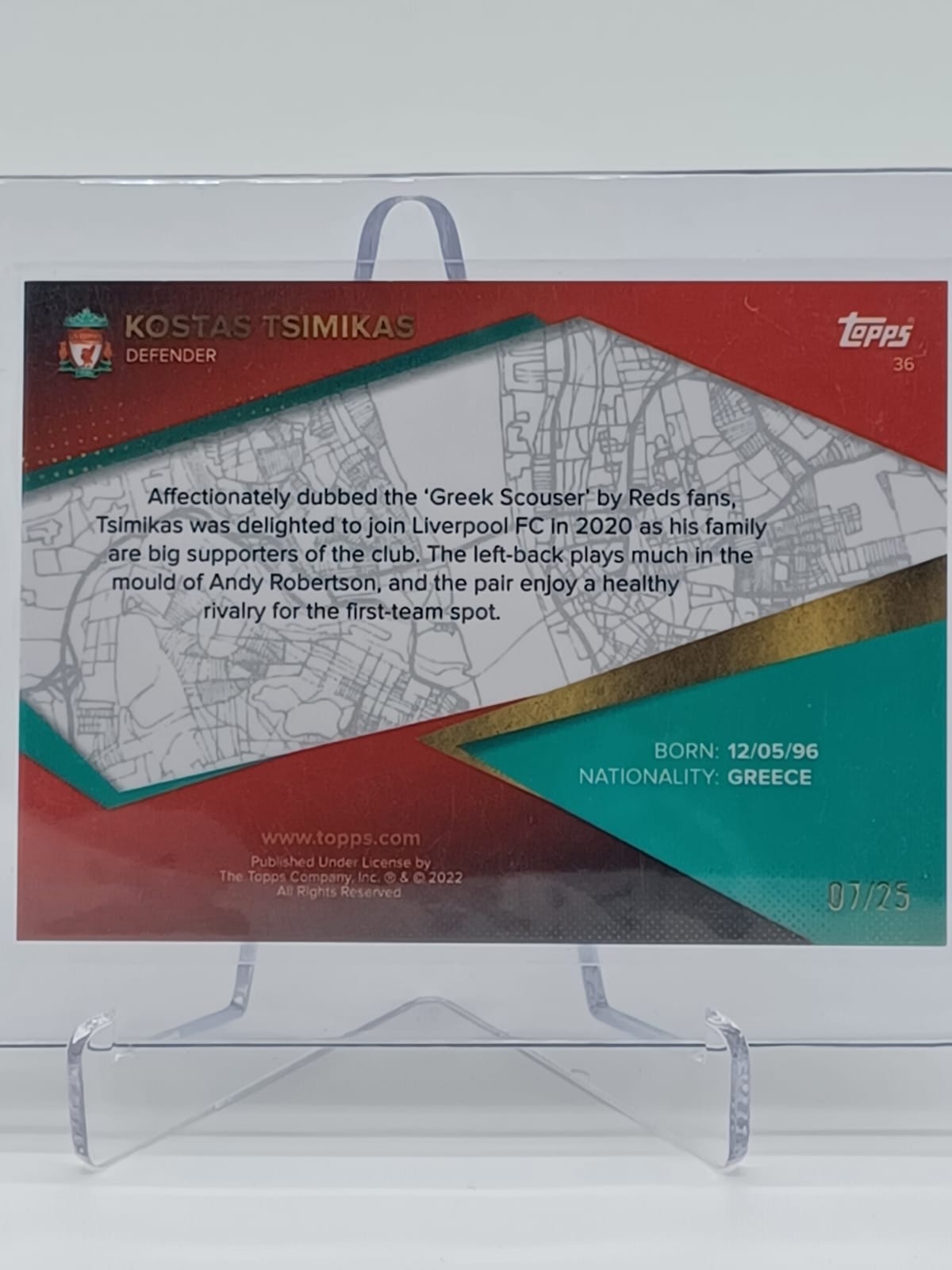 2022 Liverpool FC Team-Set - Kostas Tsimikas /25 - RC