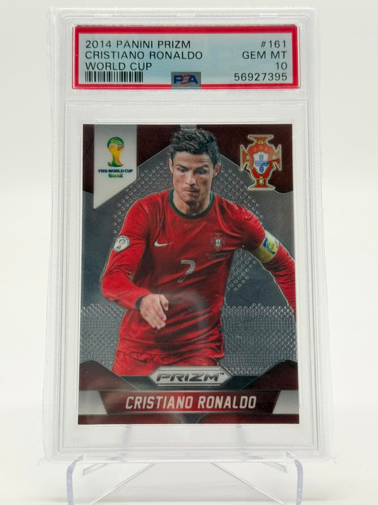 2014 Panini Prizm World Cup Christiano Ronaldo PSA10