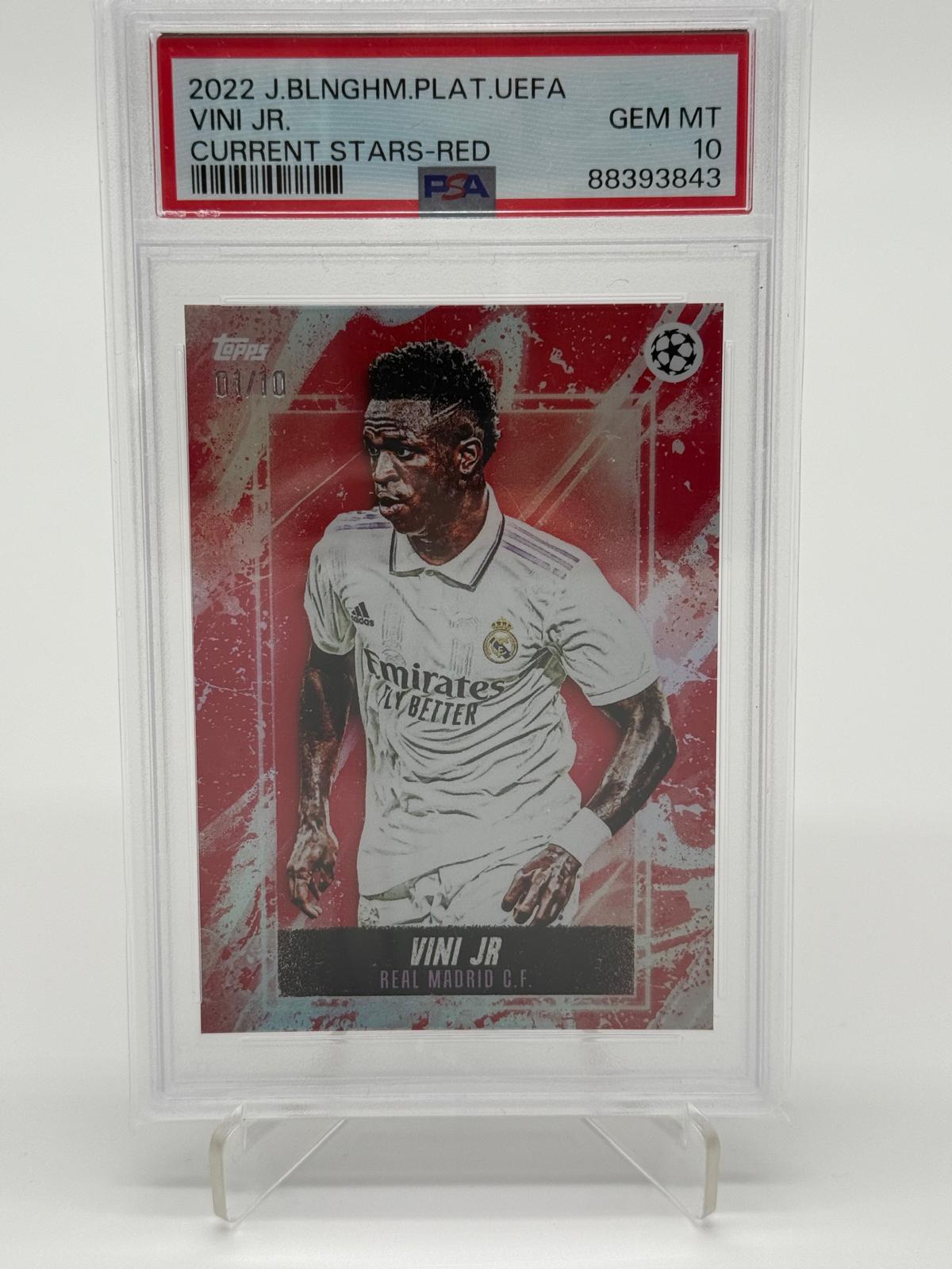 2022 Jude Bellingham Platinum Vini Jr. Current Stars Red 01/10 PSA 10
