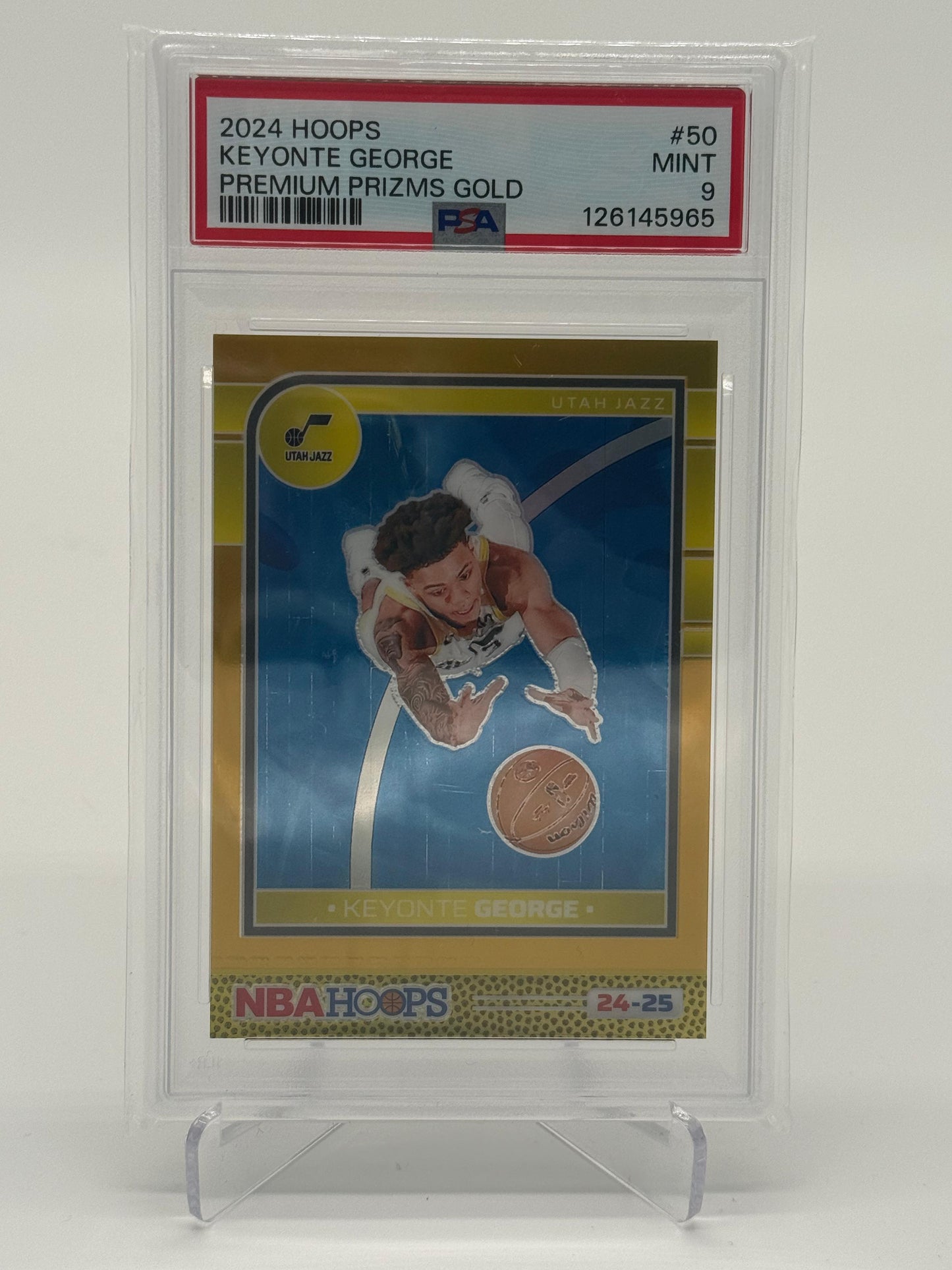 2024 Panini Hoops Keyonte George Gold /10 PSA 9