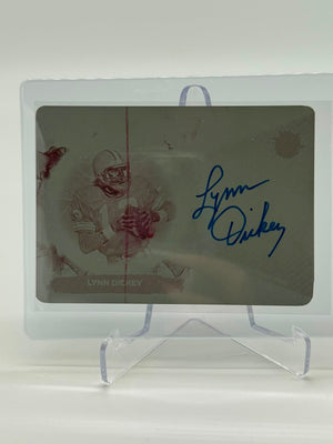 2024 Topps Motif Football Lynn Dickey Magenta Printing Plate AUTO 1/1