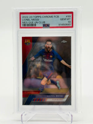 2022-23 Topps Chrome FCB Lionel Messi PSA10