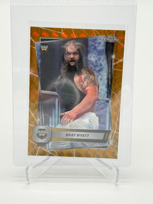 2025 Topps Chrome WWE Bray Wyatt Gold Geometric /50