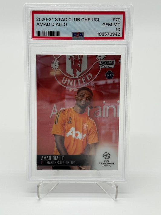 2020-21 Topps Stadium Club Chrome Amad Diallo RC PSA 10