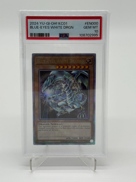2024 YU-GI-OH! KC01-EN000 Blue-Eyes White Dragon PSA 10