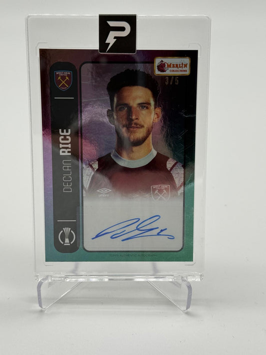 2021-22 Topps Merlin Heritage 98 Declan Rice Auto /5