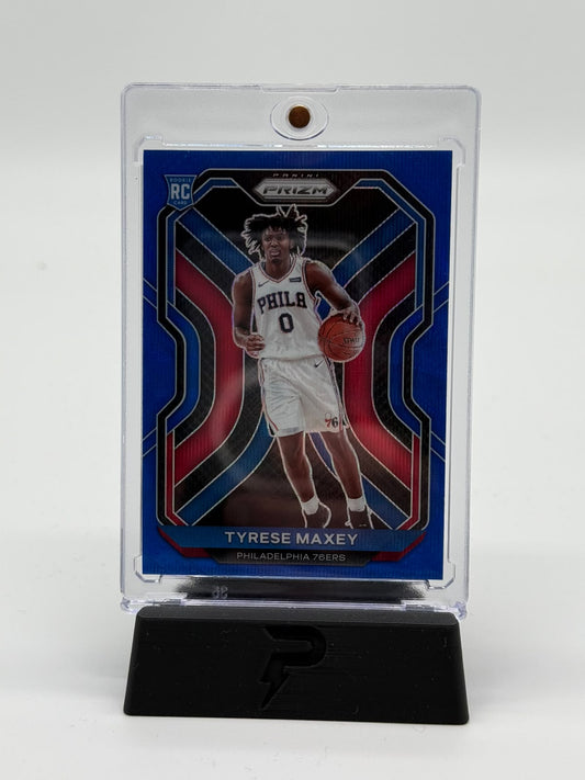 2020-21 Panini Prizm Tyrese Maxey Blue Wave