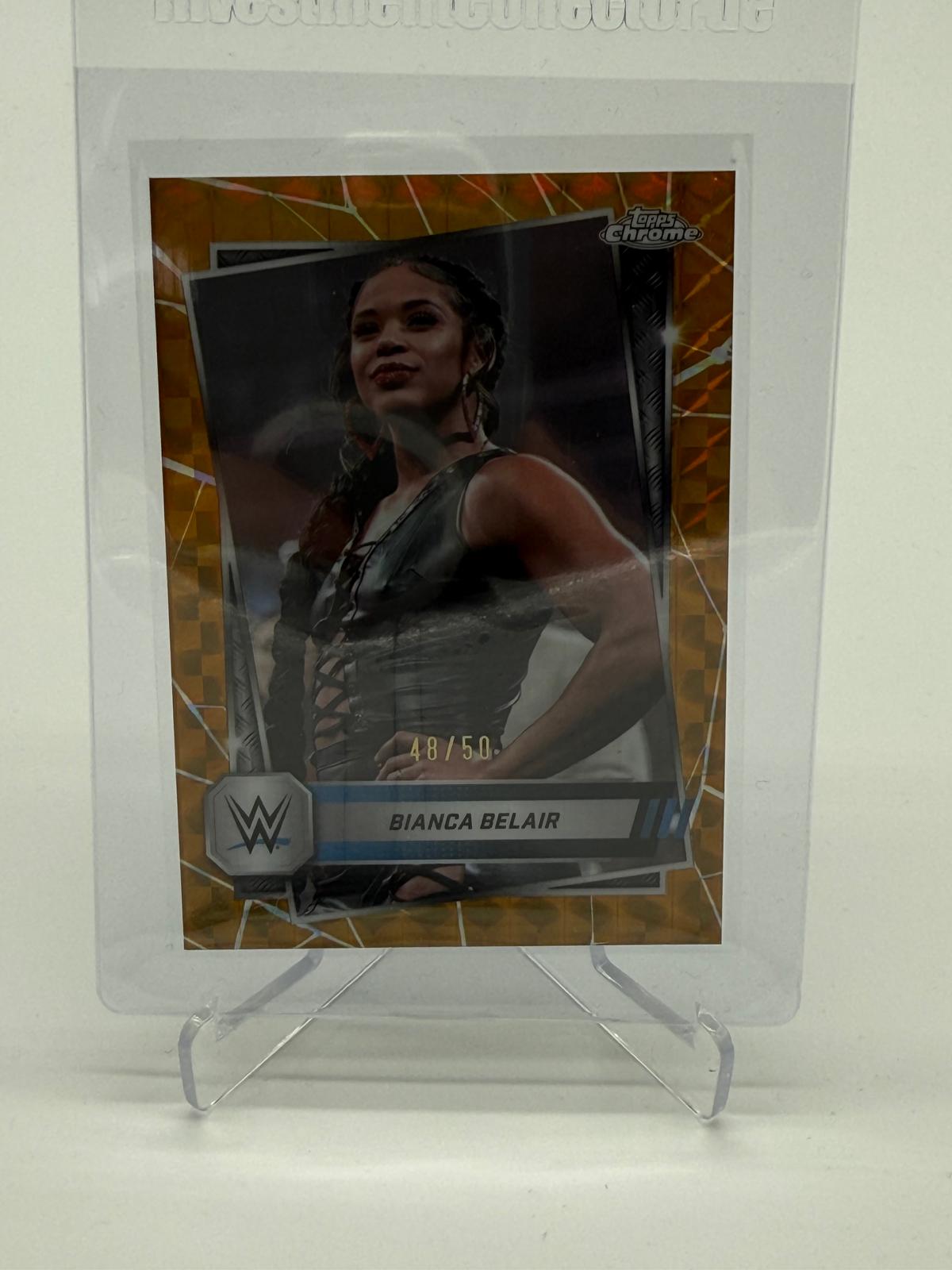 2025 Topps Chrome WWE Bianca Belair Gold Geometric /50